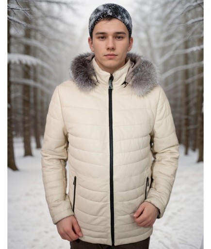 Erkek Deri Kaban - Kemik Bej