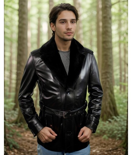 Erkek Deri Kaban - Siyah