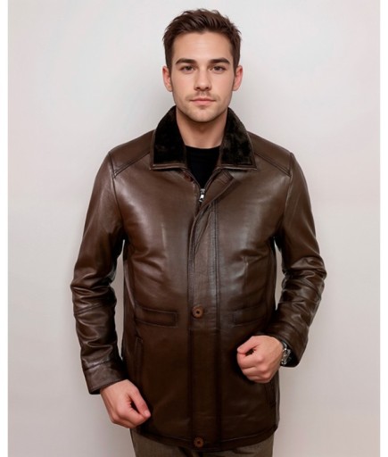 Erkek Deri Kaban - Kahverengi