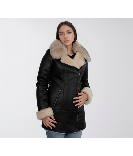 Kadın Deri Kürk - Siyah