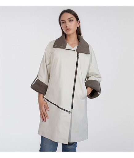 Kadın Mevsimlik Deri Kaban - Bej